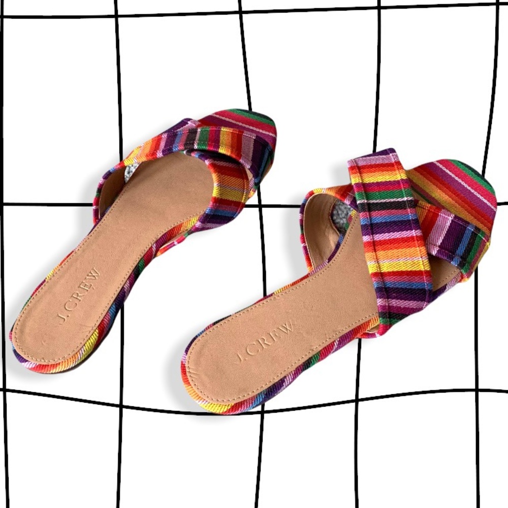 Jcrew stripe sandals